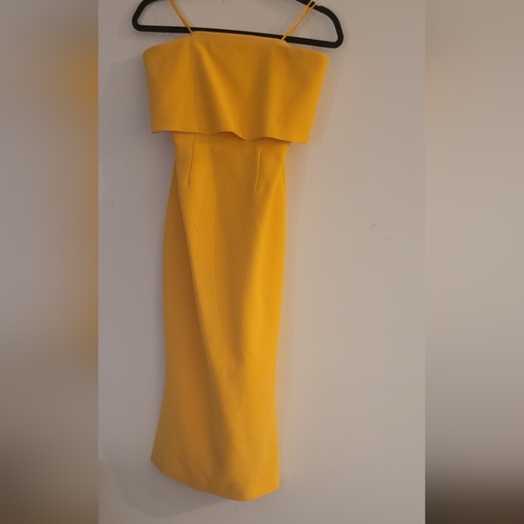 C/MEO Entice Golden Yellow Strapless Dress. Size Small/ US 4. - Picture 9 of 11